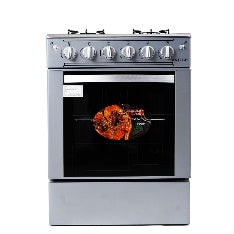 Cuisinière Astech 4FEUX 60X60 A Gaz avec Four A Gaz Inox Mis CSI60MS