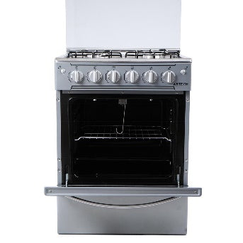 Cuisinière Astech 4FEUX 60X60 A Gaz avec Four A Gaz Inox Mis CSI60MS