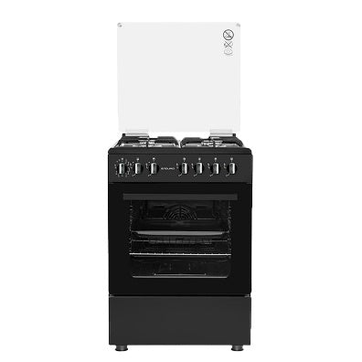 Cuisinière Enduro 4FEUX 6X60 A Gaz Double Bouton Noir AFS6040GGBIT
