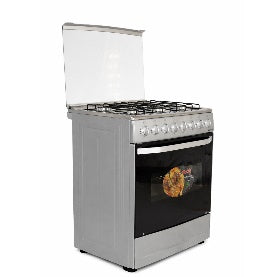 Cuisinière Astech 6FEUX 80X60 A Gaz avec Four A Gaz Inox CIS86MS