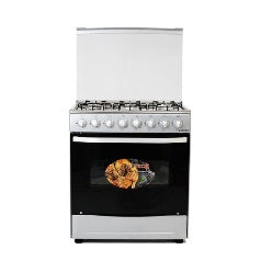 Cuisinière Astech 6FEUX 80X60 A Gaz avec Four A Gaz Inox CIS86MS