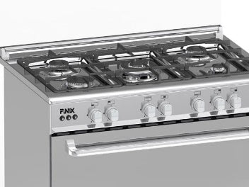 Cuisinière Finix 5FEUX 90X60 Inox G95NDM (62V12T2G1X)