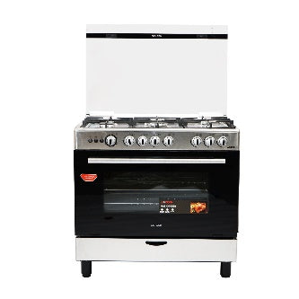 Cuisinière Astech 5FEUX 90X60+FOUR A Gaz Full Option Gris CK93DA010