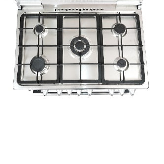 Cuisinière Astech 5FEUX 90X60+FOUR A Gaz Full Option Gris CK93DA010