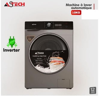 Machine à Laver Astech 10KG Inverter Gris MLV10FN1003LC/MLV10T1N10INV-LN