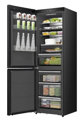 Réfrigérateur Hisense Combiné 3Tiroirs 370LITRES No Frost Inverter Noir RB5K330GSFE